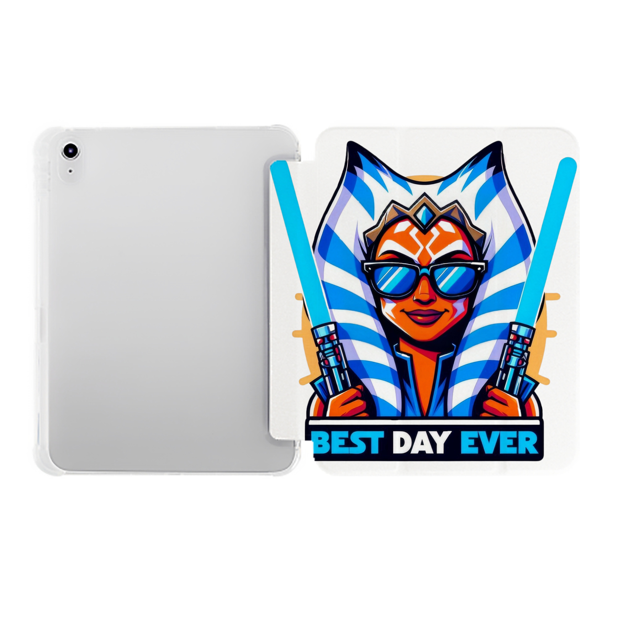 （画像用） スター・ウォーズ Star Wars IPad ケース ペン収納付き 三つ折りスタンド PUレザー×シリコン 対応機種9.5/10.5/10.9インチ